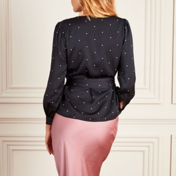 Satin wrap up top - Picture 4 of 5